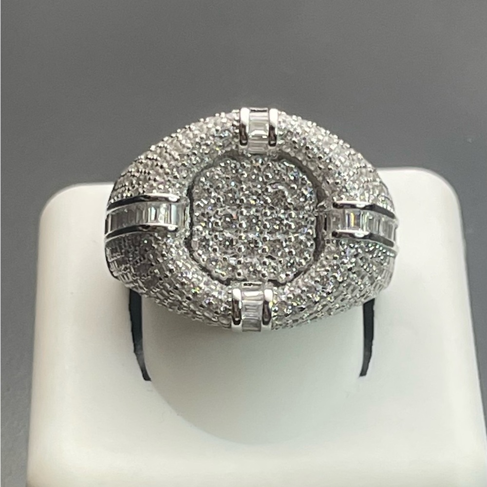 Solid 925 Silver Size 9 Men's Ring - image 2